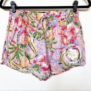 LF Stores Elastic Waist Hawaiian Print Shorts Size XS